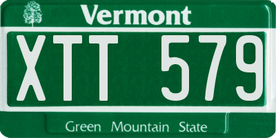 VT license plate XTT579