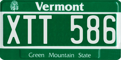 VT license plate XTT586