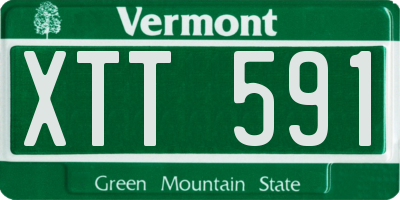 VT license plate XTT591