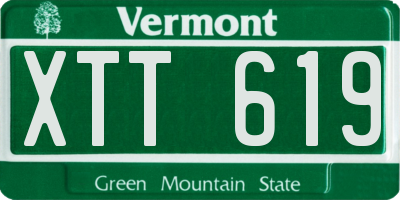 VT license plate XTT619
