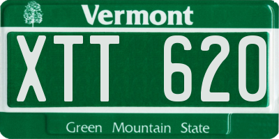 VT license plate XTT620