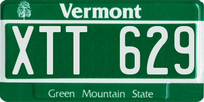 VT license plate XTT629