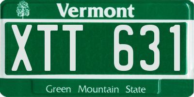 VT license plate XTT631