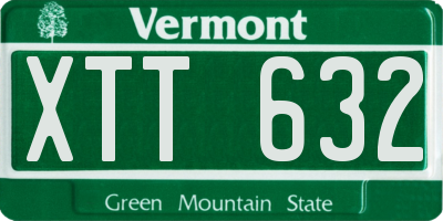 VT license plate XTT632