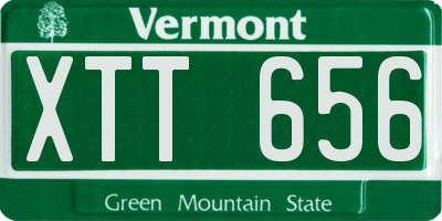 VT license plate XTT656