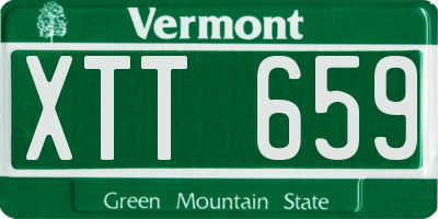 VT license plate XTT659