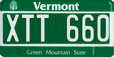 VT license plate XTT660