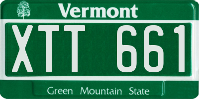 VT license plate XTT661