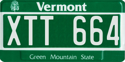 VT license plate XTT664