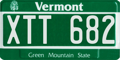 VT license plate XTT682