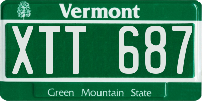 VT license plate XTT687
