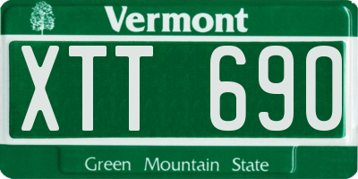 VT license plate XTT690