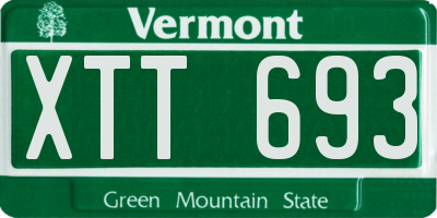 VT license plate XTT693