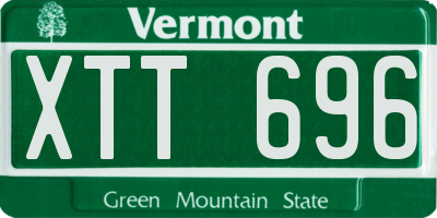 VT license plate XTT696