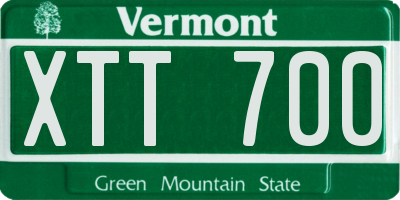 VT license plate XTT700