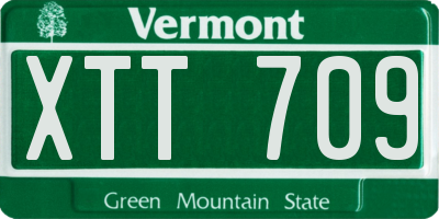 VT license plate XTT709