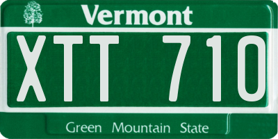 VT license plate XTT710