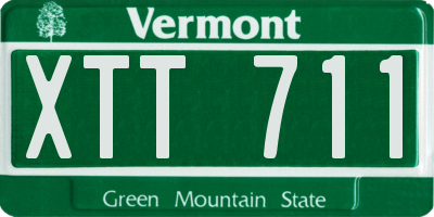 VT license plate XTT711