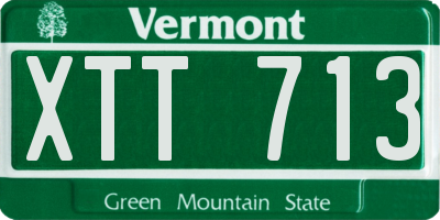 VT license plate XTT713