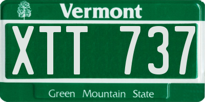 VT license plate XTT737