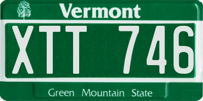 VT license plate XTT746