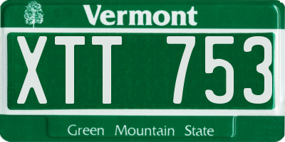 VT license plate XTT753