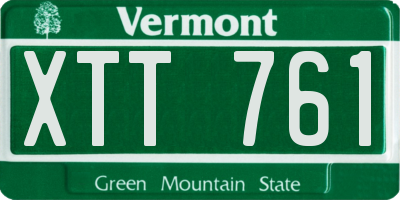 VT license plate XTT761