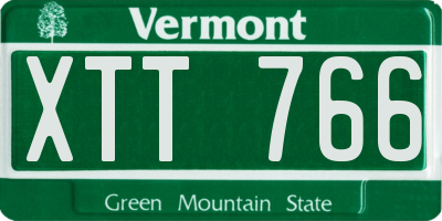 VT license plate XTT766