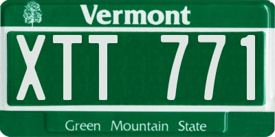VT license plate XTT771