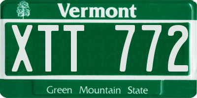 VT license plate XTT772