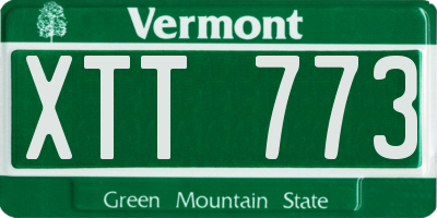 VT license plate XTT773