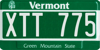 VT license plate XTT775