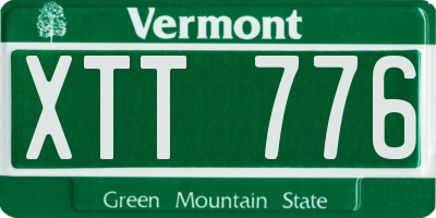 VT license plate XTT776