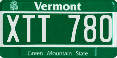 VT license plate XTT780