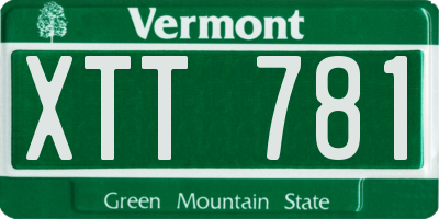VT license plate XTT781