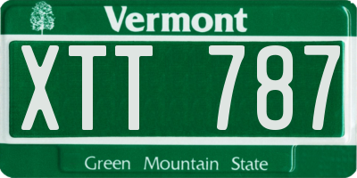 VT license plate XTT787