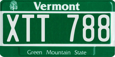 VT license plate XTT788