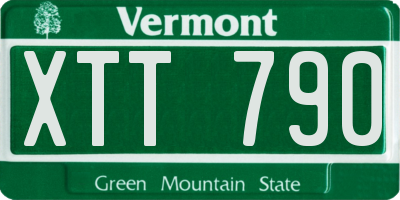 VT license plate XTT790
