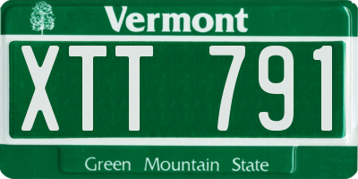 VT license plate XTT791