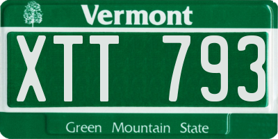 VT license plate XTT793
