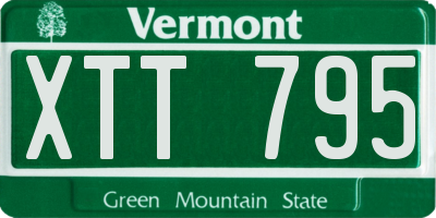VT license plate XTT795