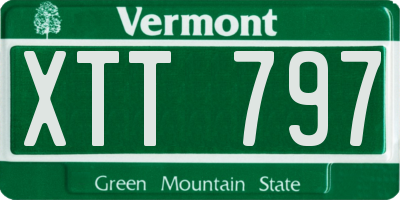 VT license plate XTT797