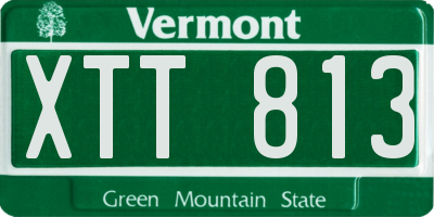 VT license plate XTT813