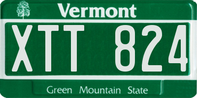 VT license plate XTT824