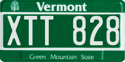 VT license plate XTT828