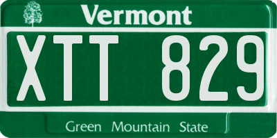 VT license plate XTT829