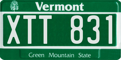 VT license plate XTT831