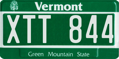 VT license plate XTT844