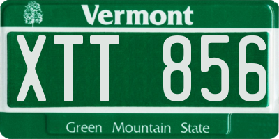 VT license plate XTT856