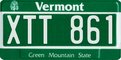 VT license plate XTT861